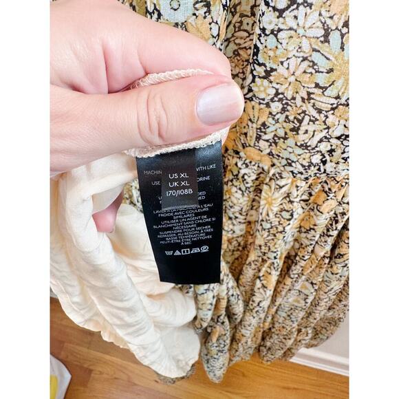 Free People Floral Maxi Dress - Yellow and Blue - Picture 14 of 16